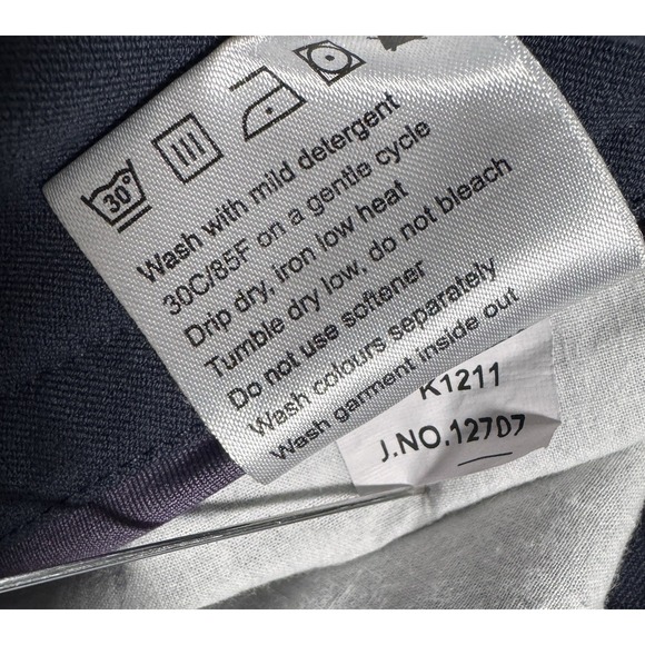 Dover Saddlery Equestrian Riding Breeches Pants Womens 26 Navy Suede Stretch - Picture 9 of 9